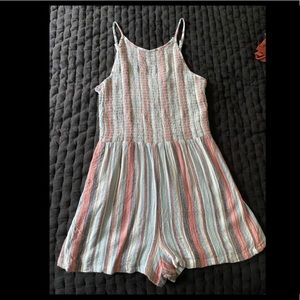 Linen Striped Romper
